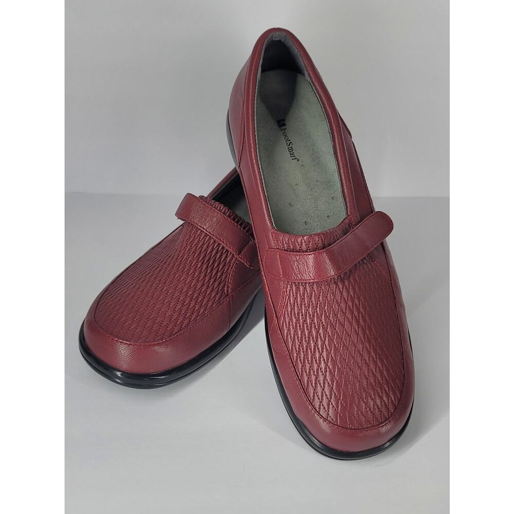 FOOTSMART STRETCHABLE: Burgundy Leather W's 11W - Curated By Rua'h Kibriya